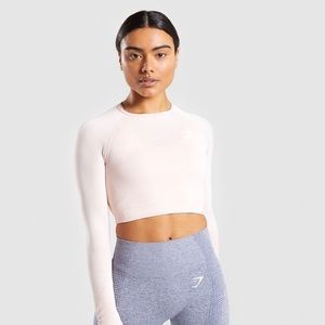 Blush Nude Vital Seamless Long Sleeve Crop Top